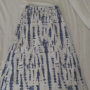 White and blue tie dye ankle skirt💙🤍